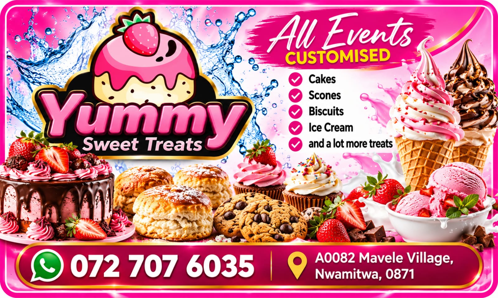 Yummy sweet treats logo